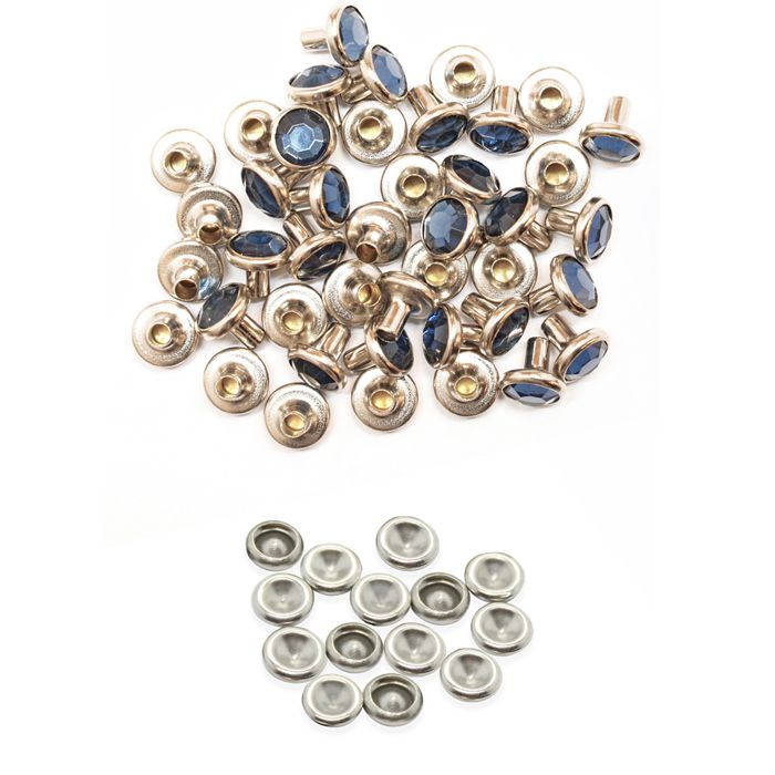 Weddecor 8 Mm Rivet Réglage D'outils à Main Avec Aqua Bleu