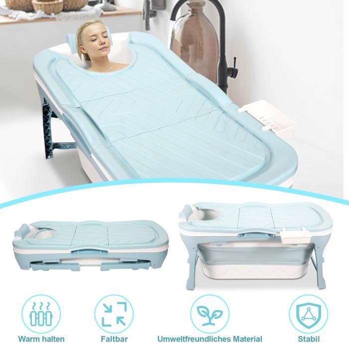 Baignoire Pliable Portable Pour Bébé - 75x70x25 Cm Déplié, Avec Jouets, Idéale Salle De Bain, Voyage Et Animaux - 4