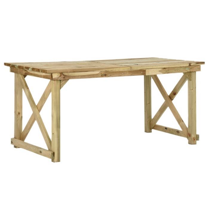 vidaXL Table de jardin Bois de Pin - vue 4