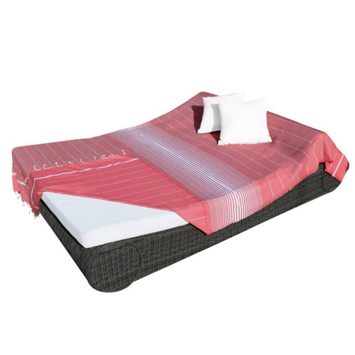 Fouta Tunisienne 100% Coton 1m X 2m - Tissage Plat Ou Nid D'abeille, 380g, 25 Modèles Au Choix - Plage, Piscine, Hamam - 11