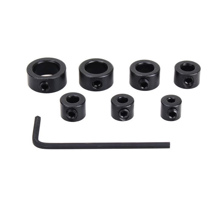 12 Pièces Colliers D'Arrêt De Profondeur Pour Perceuse - Acier Inox 3-16mm Avec Clé Allen - Pour Bois Et Métal