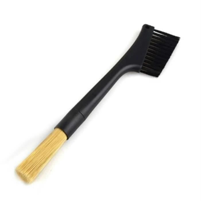HURRISE brosse pour moulin à café Moulin à café poudre brosse de nettoyage manche en bois outil