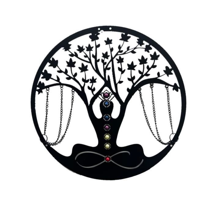4 Pièces/ensemble Art Mural En Bois Mandala Fleur Arbre Vie, Géométrie  Sacrée Décor À Suspendre À La Maison, Pour Yoga Méditation Reiki Guérison