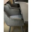 Lot de 2 chaises de jardin en résine tressée AMADORA - Gris foncé/Anthracite - 63/83/64 cm-1