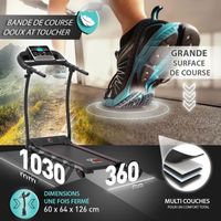 Tapis De Course Pliable NEXT 1500 PRO Your Move - 12 Km/h, Inclinaison 6%, Compact Pour Maison/Bureau - Châssis Renforcé, Support Tablette - 7