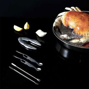 Coffret Bois 14 Pièces Service Fruits De Mer - Acier Inoxydable Élégant
