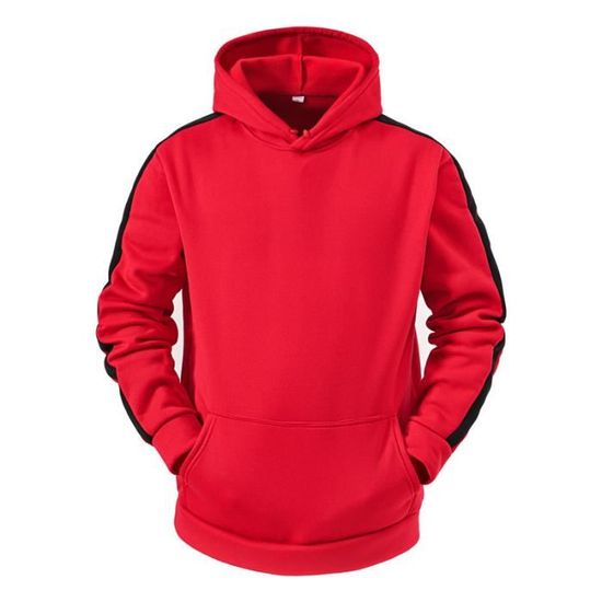 Survetement Homme Ensemble Sweat Shirt a Capuche et Pantalon de Sport Jogging Rouge Rouge Cdiscount Pret a Porter
