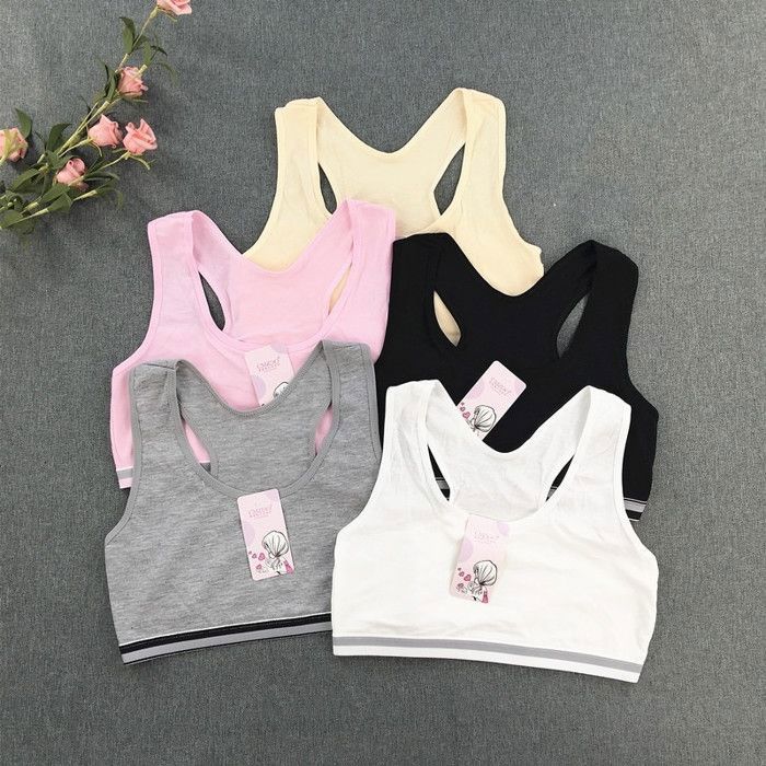 Soutien Gorge Lot Bysion Soutien-Gorge D'entraînement Sans Couture Pour Filles Avec Coussinets Amovibles Haut à Bretelles Pour 8 à 12 Ans Fille 13 Ans Nue