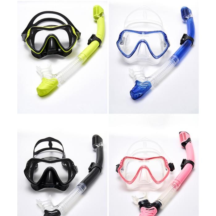 EXP VISION Masque de plongée avec tuba, équipement de plongée professionnel, lentille ultra claire avec lunettes en verre trempé à vue large EXP VISION Masque de plongée avec tuba, équipement de plongée professionnel, lentille ultra claire avec lunettes en verre trempé à vue large