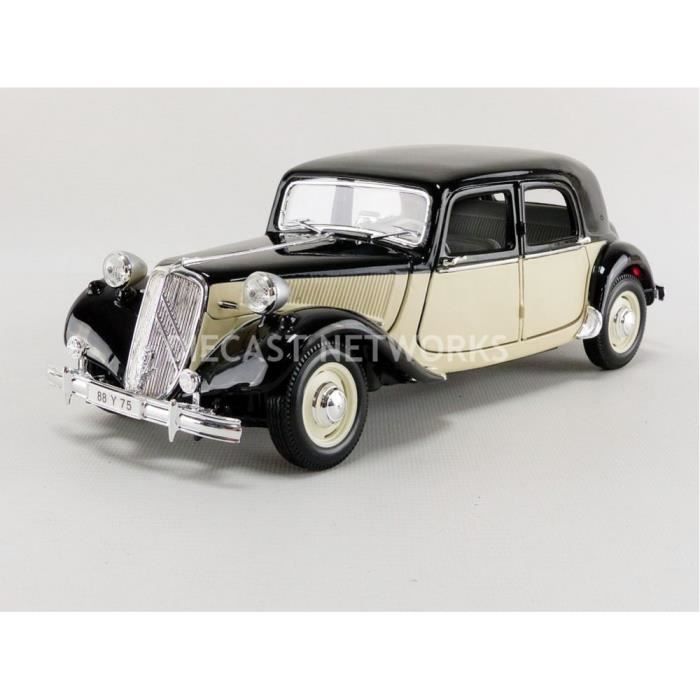 Voiture Miniature de Collection MAISTO 1 18 CITROEN Traction 15 CV Six 1952 Black Beige 31821BK BEI Cdiscount Jeux Jouets