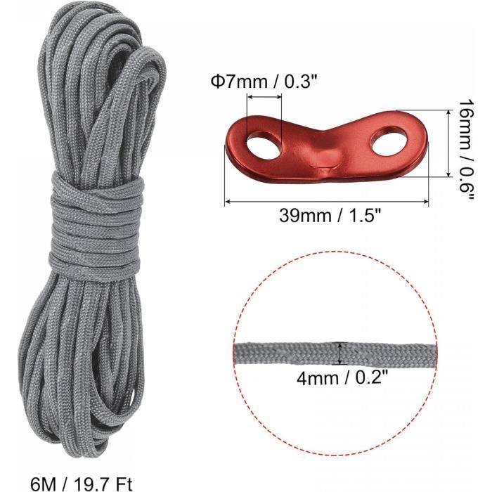 Brotree Corde Tente Camping 4mm 30m avec 6 x Tendeur Corde Tente - Réfléchissant Noir Brotree Corde Tente Camping 4mm 30m avec 6 x Tendeur Corde Tente - Réfléchissant Noir