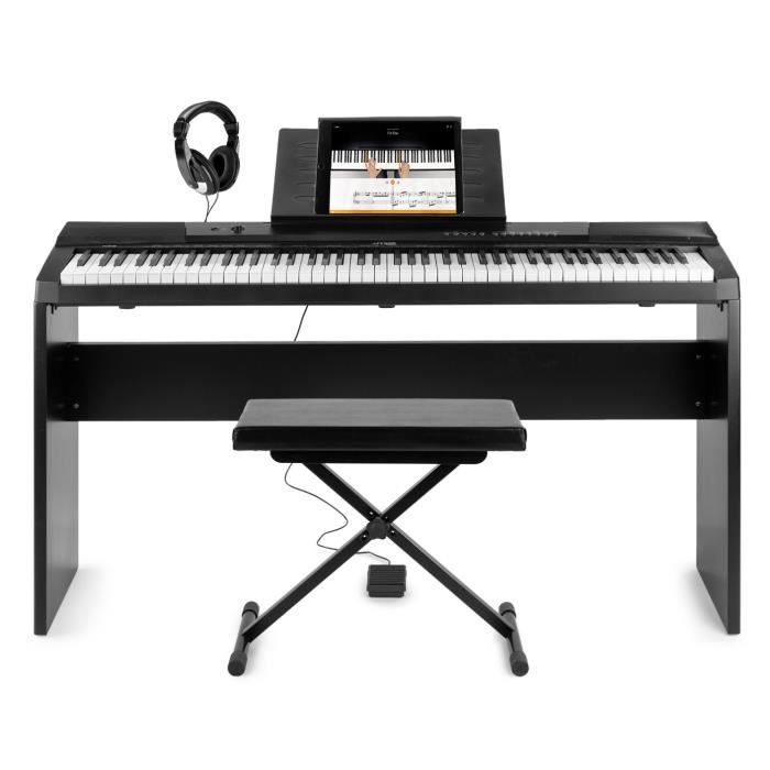 daiwanlu Piano numérique 88 touches avec banc de piano et piano