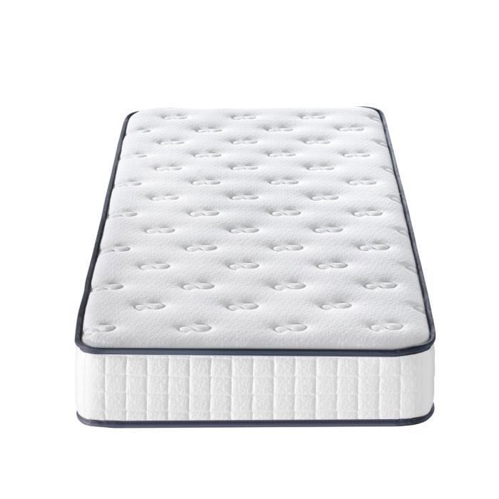 Matelas Mémoire De Forme 120x190 Cm - Épaisseur 22 Cm, Fermeté Moyenne, Livré Roulé Sous Vide