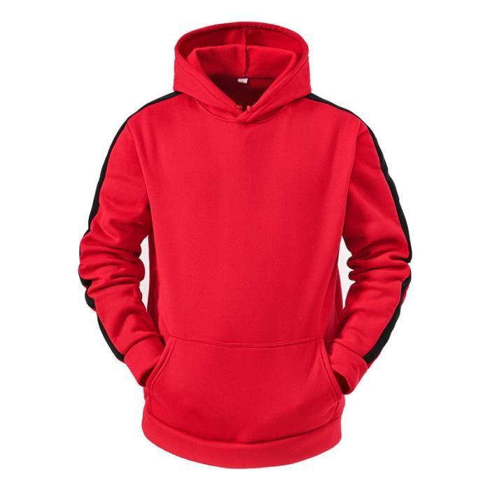 Survetement Homme Ensemble Sweat Shirt a Capuche et Pantalon de Sport Jogging Rouge Rouge Cdiscount Pret a Porter