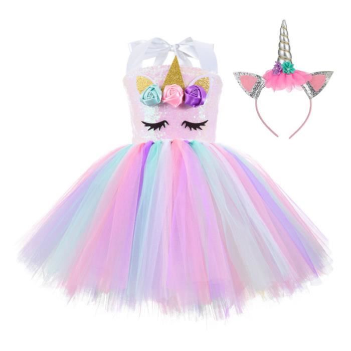 Coiffure Princesse Enfant 3-7 Ans | Coffret Déguisement Avec 3 Jupes Tutu, Chaussures, Couronnes Et Bijoux – Licorne, Sirène, Glace