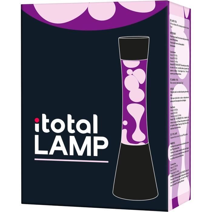 Lampe à Lave Magma I-total Mauve/Rose 40 Cm - Lampe Rétro Ambiance Lumineuse Et Apaisante