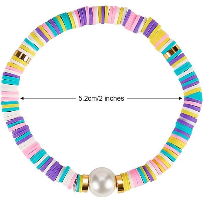 Perles Plates pour Bracelet Heishi, 8400+ Perles Heishi de Argile