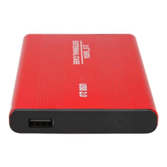 Boîtier Disque Dur Externe Windows/Mac OS USB 2.0 rouge