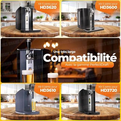 Kit De Juntas PerfectDraft: Devuelve La Vida A Tu Tirador De Cerveza (compatible HD3720, HD3620, HD3610, HD3600)