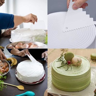Lot De 6 Peignes à Gâteau Transparents En Acrylique - Grattoirs Décoration Double Face