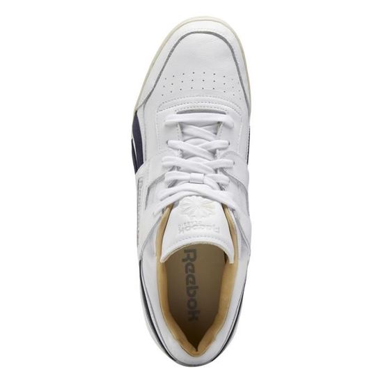 Basket mode REEBOK Workout Plus Mu Homme Cuir Blanc Blanc Cdiscount Chaussures