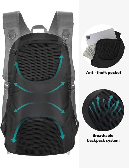 Sac Bandoulière Waterfly - Grande Capacité, 7 Compartiments, Imperméable - Pour Sport, Randonnée, Voyage - Homme/Femme