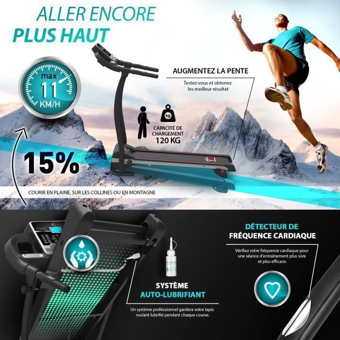 Tapis De Course électrique Pliable Gymform Active Speed – Jusqu'à 12 Km/h – Fitness Maison