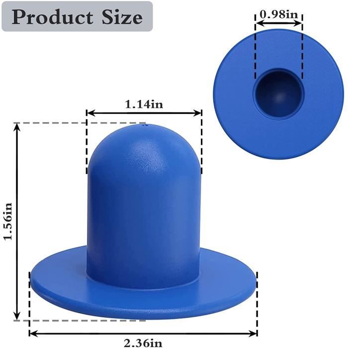 Bouchons D'arrêt Pour Filtre De Piscine Lay Z Spa - Lot De 10, Diamètre 2.9 Cm, Bleu Ou Noir