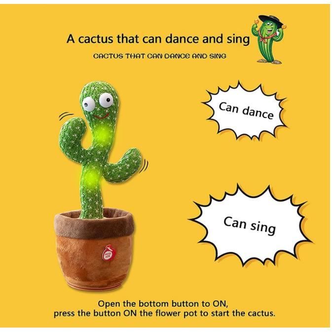 Peluche cactus dansant: « Dancing cactus » le cactus qui danse et