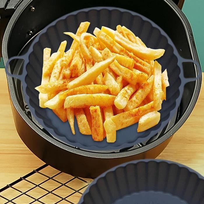 Air Fryer Pot Silicone - Panier En Silicone Résistant À La Chaleur Pour  Friteuse À Air