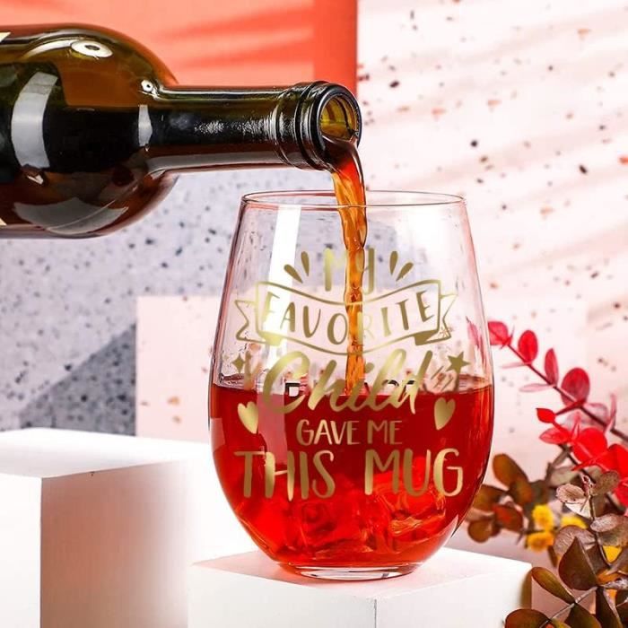 Verres à Vin Sans Pied Lot De 2 Paon Peints Main 52cl - Cadeau Élégant NymphFable