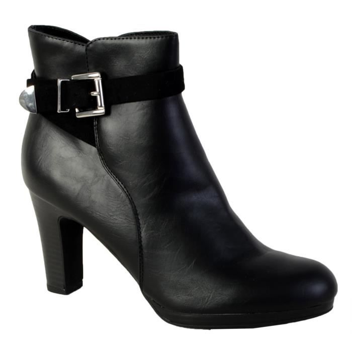 Bottine talon aiguille bout rond outlet