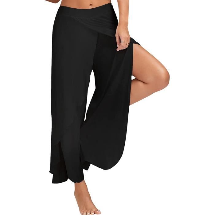 Pantalon large sales fendu femme