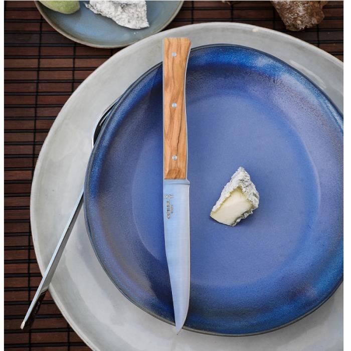 Couteaux de table Laguiole en Aubrac Dentés Steak Olivier (Set de 6) -   ®