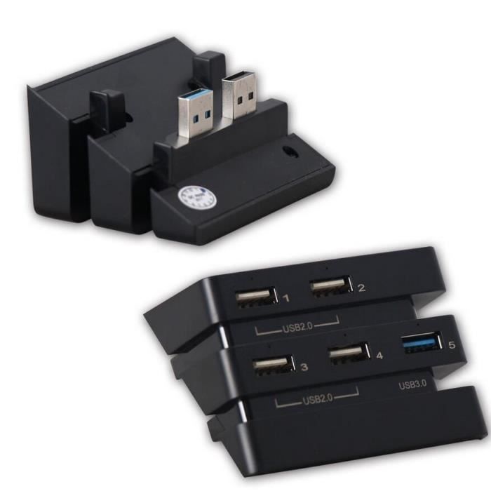 PS4 Pro USB Hub Adaptateur D'extension Haute Vitesse 5 Ports