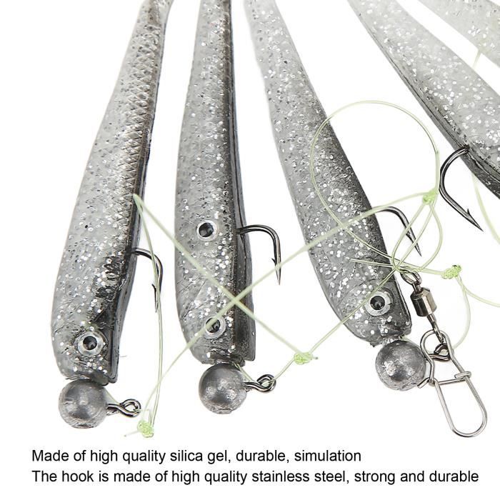6 Montages De Pêche Surf Fish King - Platines Pour Bar Rayé, Requin, Poisson-chat - Mer