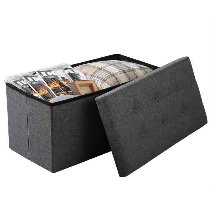 WOLTU Banc de Rangement, Coffre de Rangement, Banc Entrée avec 3 Tiroirs en Tissu Amovibles