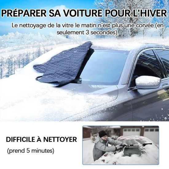 Bouclier magnétique de neige pour pare-brise de voiture, couverture de bloc  de neige en tissu argenté, pour - Cdiscount Auto
