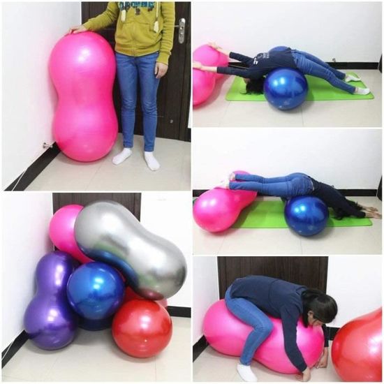 Ballon D Exercice En Forme De Cacahuete Pompe Ballon D Exercice Pour Le Fitness Le Yoga La Kinesitherapie Rose Vif Prix Pas Cher Cdiscount