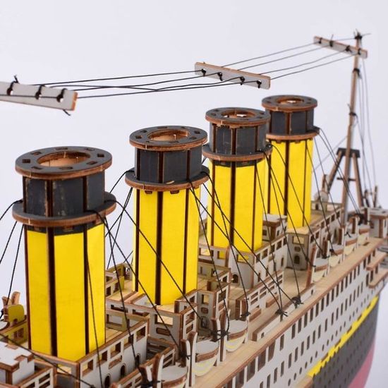 DIY Titanic Maquette des Adolescents et des Adultes TONGJI Maquette en Bois Jue de Construction pour des Enfants 3D Puzzle Bois 