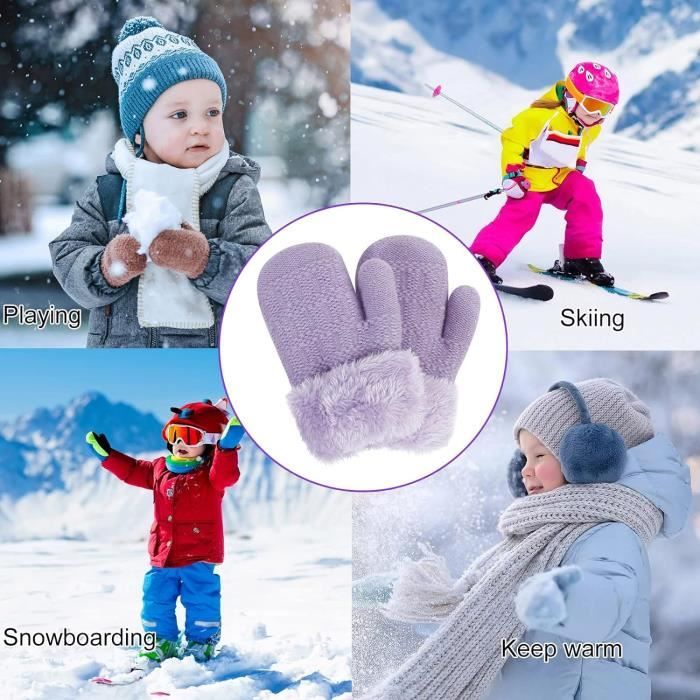 Noel Gants Gants Extensibles En Tricot Enfant,Gants Fille 8 Ans Bonnet  Garcon 4 Ans Moufle Enfant Gants Etanche Echarpe Enfa[u6589] Violet -  Cdiscount Prêt-à-Porter