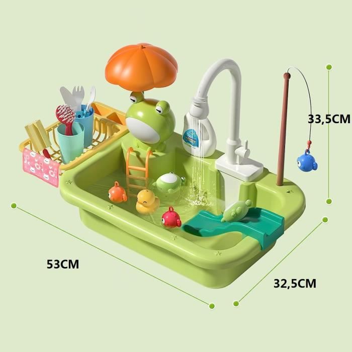 Lavabo pour enfants avec circuit d'eau et robinet d'arrêt
