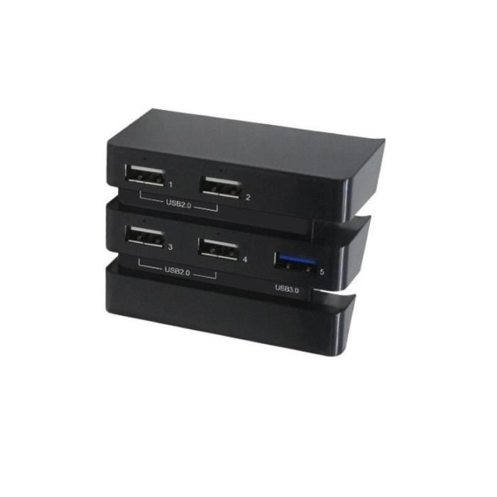 PS4 Pro USB Hub Adaptateur D'extension Haute Vitesse 5 Ports, Connecteur d'adaptateur  de Chargeur Hub pour Sony Playstation 4 Pro Co - Cdiscount