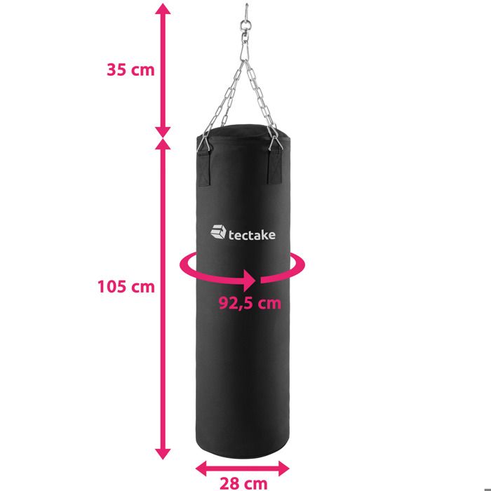 Physionics® Sac de Frappe Rempli - H 100, Ø 35 cm, Poids 26.8 kg - Punching  Bag Boxe, MMA, Muay Thai, Kickboxing, Arts Martiaux - Cdiscount Sport