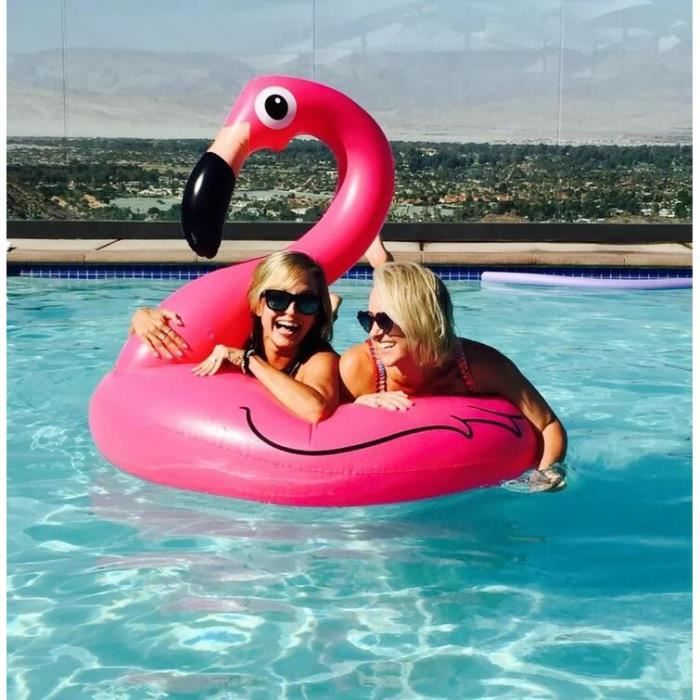 LUMOOM Bouée Cœur Gonflable 120 Cm – Paillettes Scintillantes – PVC Robust – Charge 200 Kg – Pour Piscine, Plage, Fête – Rose – Valve Anti-Fuite