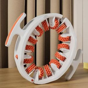 Rouleau De Massage Pour Jambes - 24 Roues Rotatives 360°, Poignée Antidérapante, Largeur Réglable, Pour Mollets, Bras, Dos (24x23x10 Cm)