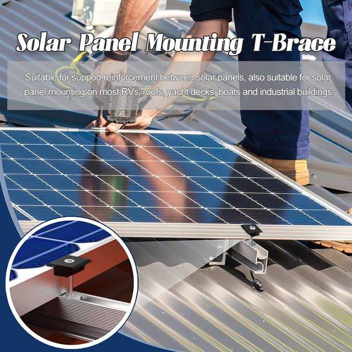 Lot De 8 Support De Fixation Panneau Solaire Kit 30mm Supports De