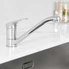 AURALUM MAX Mitigeur de Cuisine - Robinet en Laiton Chromé - Pivotant 360° - Poignée Unique - Barboteur Démontable