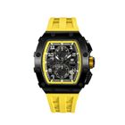 Montre Bracelet Tsar Bomba TB8204Q07 - CHRONO QUARTZ PVD NOIR SILICONE JAUNE