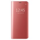 MOONCASE Coque Etui Housse Samsung Galaxy S7 Clear View Etui à Rabat Fonction Stand - Rose Or